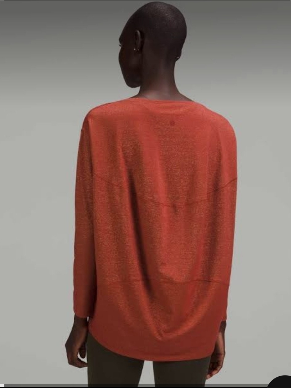 Lululemon Back In Action Long Sleeve Shirt Spark Special Edition Cayenne Size 2
